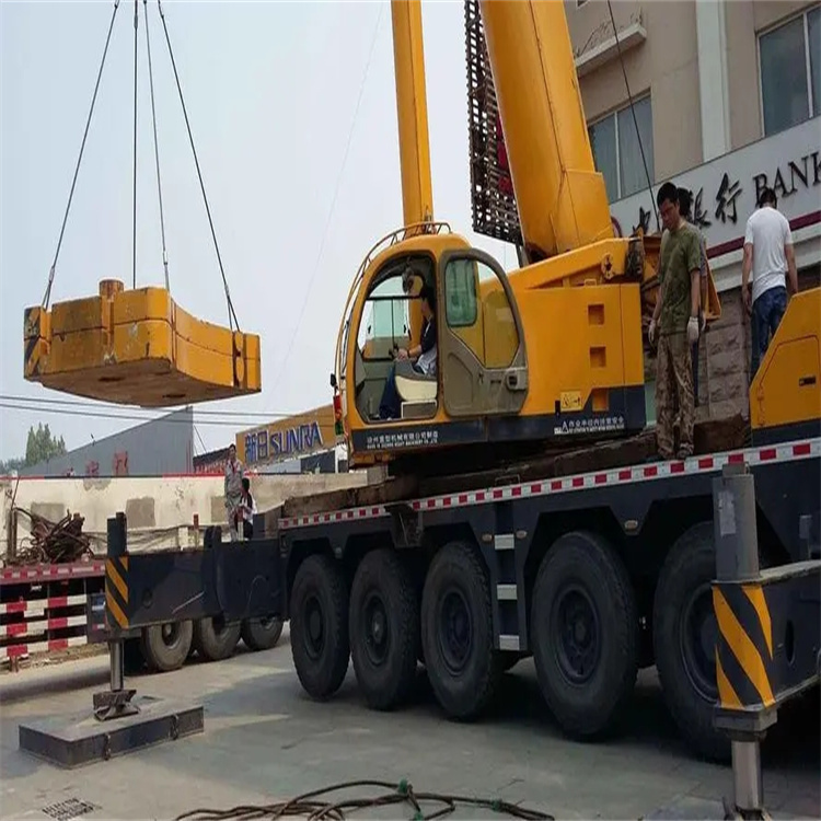 吉利当地吊车出租|机器吊装|75吨|工厂搬迁服务